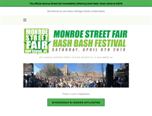 Tablet Screenshot of monroestreetfair.com
